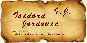 Isidora Jordović vizit kartica